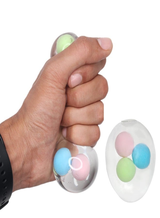 Confidence Colorful Squishy Stress Reliever Toys Egg Squeeze Ball for Kids and Adults Set of 2 - Image 4